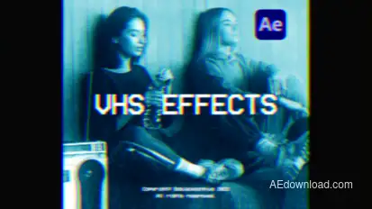 VHS Effects Elements template preview