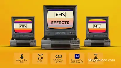 VHS Effects Elements template preview