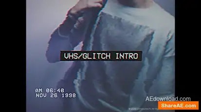 VHS Glitch Intro Openers template preview