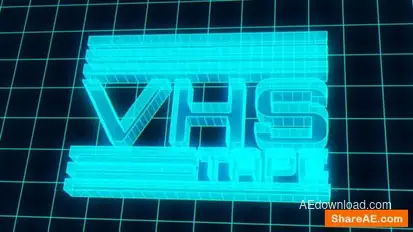 VHS Hologram Logo Logo Stings template preview