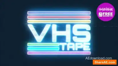 VHS Logo Reveal Logo Stings template preview