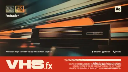 VHS Overlay Effect Elements template preview