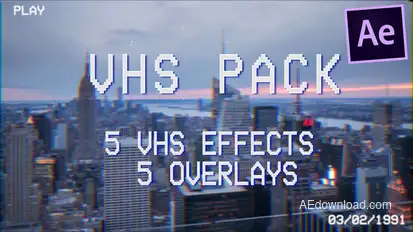 VHS Pack: effects, overlays v.2 Elements template preview