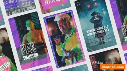 VHS Stories Reels Openers template preview