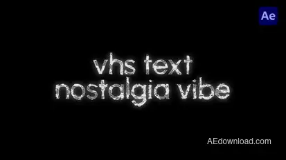 VHS Text Animations Titles template preview