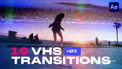 VHS Transitions Elements template preview