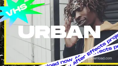 VHS Urban Intro Video Displays template preview