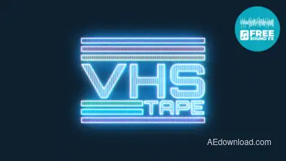 Vibrant Color VHS Logo Logo Stings template preview