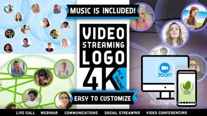 Video Call Live Conference Logo Video Displays template preview