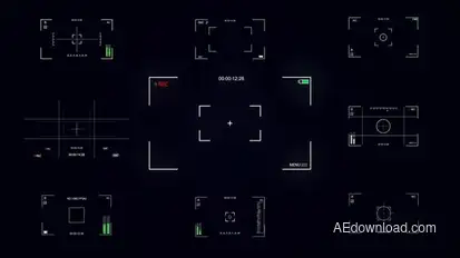 Video Camera Viewfinder Recording Frame Elements template preview