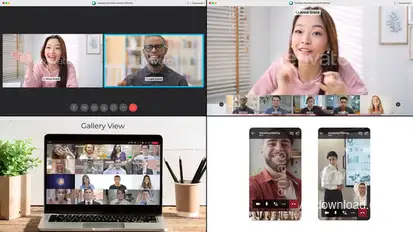Video Conference Creator Pack - Teams, Webex Video Displays template preview