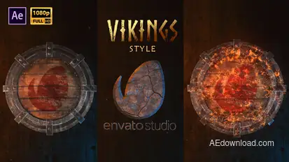 Vikings Style Cinematic Shield Logo Reveal Logo Stings template preview
