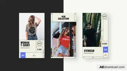 Vintage Denim Fashion Stories Product Promo template preview