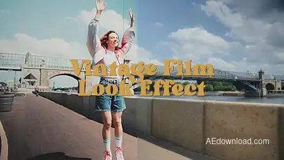 Vintage Film Look Effect Elements template preview