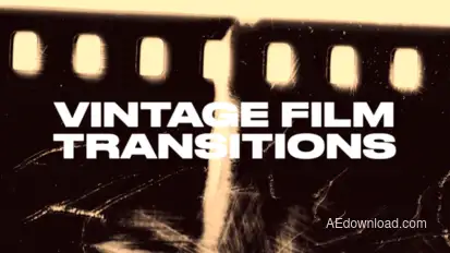 Vintage Film Transitions Elements template preview