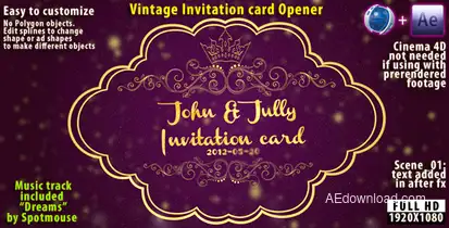 Vintage Invitation Card Openers template preview