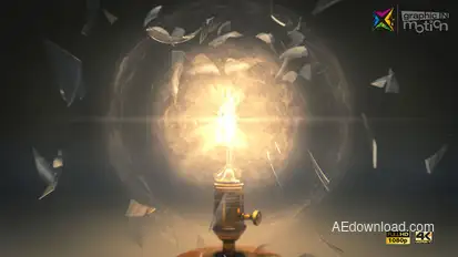 Vintage Light Bulb Explosion Logo Logo Stings template preview