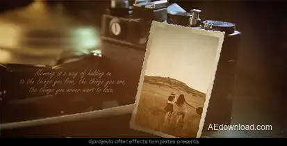 Vintage Lovely Memories Video Displays template preview