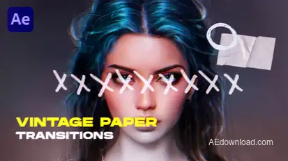 Vintage Paper Transitions Elements template preview