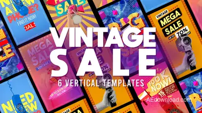 Vintage Sales Stories Product Promo template preview