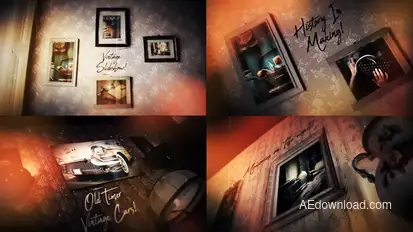 Vintage Slideshow Video Displays template preview