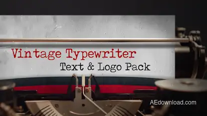 Vintage Typewriter - Text & Logo Pack Titles template preview
