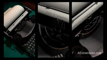 Vintage Typewriter Mockup Openers template preview