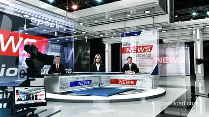 Virtual Studio Set broadcast-packages template preview