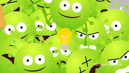 Virus Character Animations Elements template preview