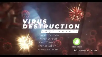 Virus Destruction Logo Reveal Logo Stings template preview