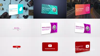 Visit Card Logo Opener – Interactive Click Animation, Rotating Business Card Reveal and Corporate Id Openers template preview