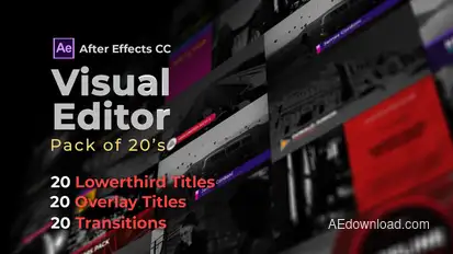 Visual Editor Pack Of 20s | After Effects Version Elements template preview