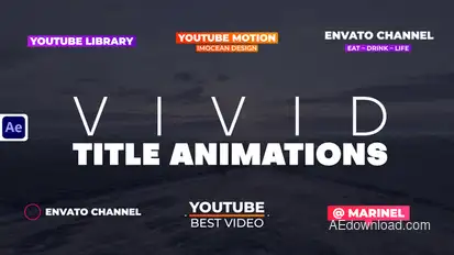Vivid Title Animations Titles template preview