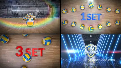 Volleyball Bumper 4 (3-Bumpers) Logo Stings template preview