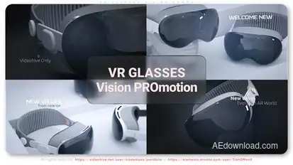 VR Glasses Vision PROmo Titles template preview