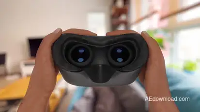 VR Goggles: POV Animation of Putting Them On - Mockup with Easy Placeholder Replacement Elements template preview