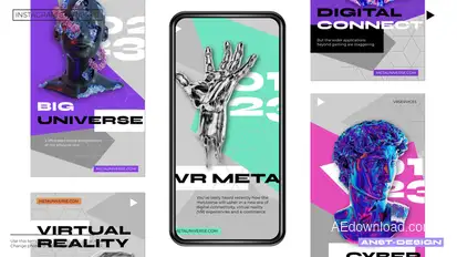 VR Metaverse Strories Product Promo template preview