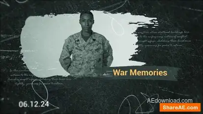 Videohive War Memories Slideshow Video Displays template preview