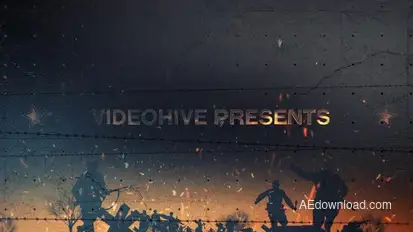 War Project Timeline Video Displays template preview