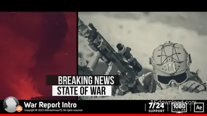 War Report Intro broadcast-packages template preview