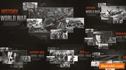 War Slideshow Openers template preview