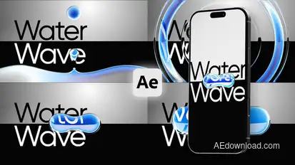 Water Drop Aqua Fluid Wave Transitions broadcast-packages template preview
