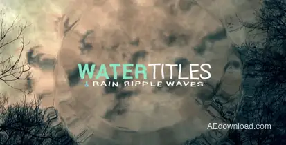 Water Ripple Rain Titles Titles template preview
