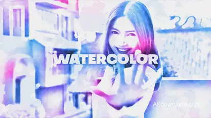 Watercolor Overlays Elements template preview