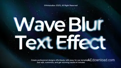 Wave Blur Text Animation Titles template preview