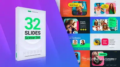 Wave Slides Scene Set Video Displays template preview