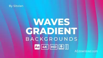 Waves Gradient Backgrounds Elements template preview