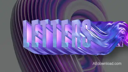 Wavy Letters Animation Titles template preview