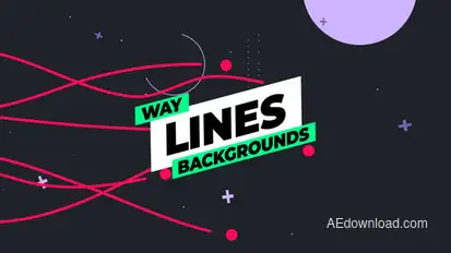 Wavy Lines Backgrounds Elements template preview