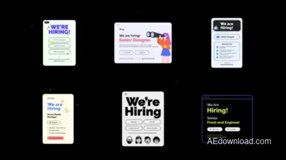 We Are Hiring Titles template preview